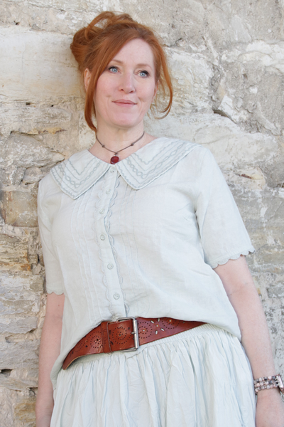 Ewa i Walla Bluse INDIRA 44137 in zartem mint (soft jade) - Leinen & Baumwolle