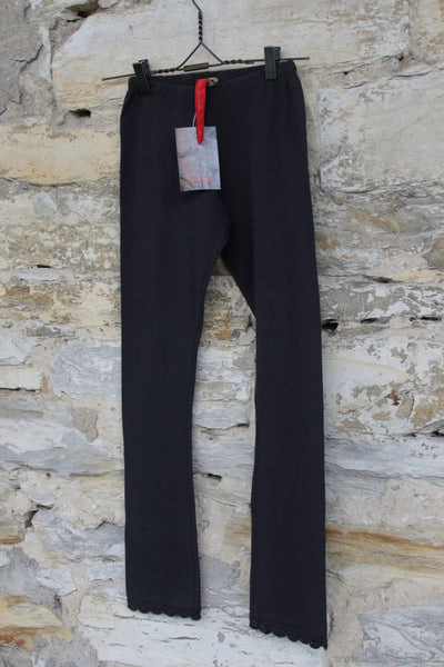 Ewa i Walla Leggins 11314 im dunklen anthrazit (vintage black) - Jersey aus Baumwolle