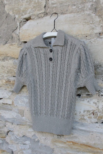 hannes roether Pullover MAGALI 210997 in hellgrau - Baumwolle & Leinen