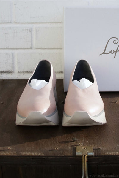 Lofina Halbschuh mit Plateausohle 1E206 in nude, ein Leichtgewicht - recyceltes, softes Leder