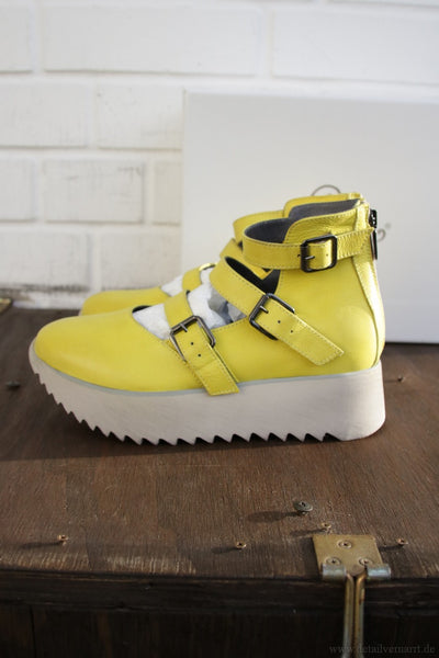 Lofina Sandale mit Plateausohle 1E209 in zitrus, ein Leichtgewicht - recyceltes, softes Leder
